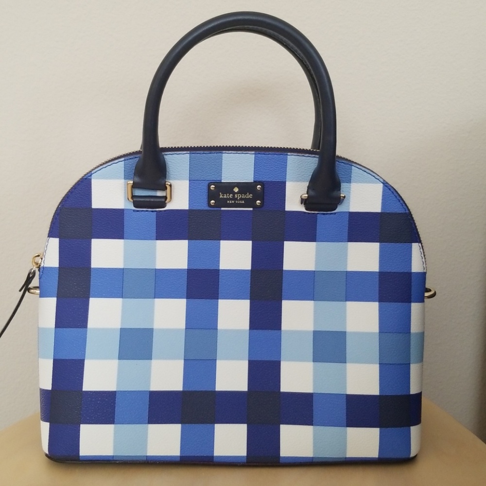 Kate Spade Carli Grove Street Gingham Satchel Bag